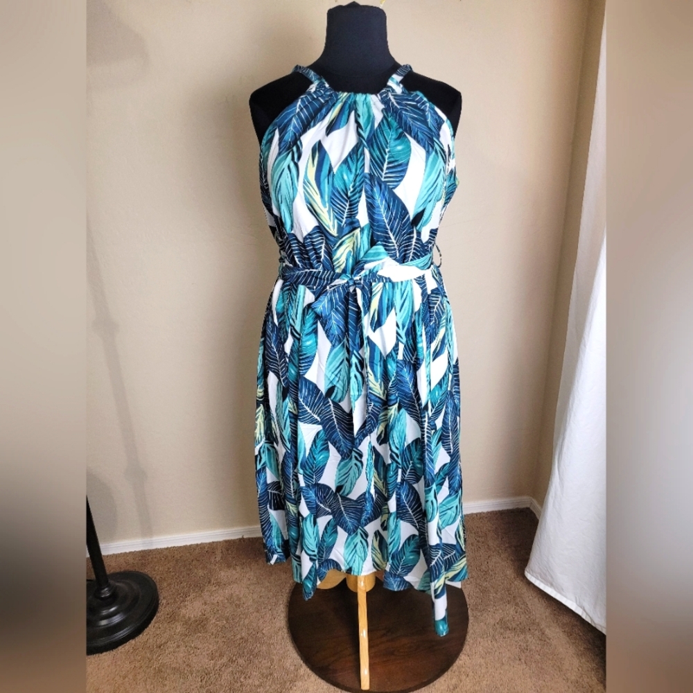 Tropical Halter Vaca Dress